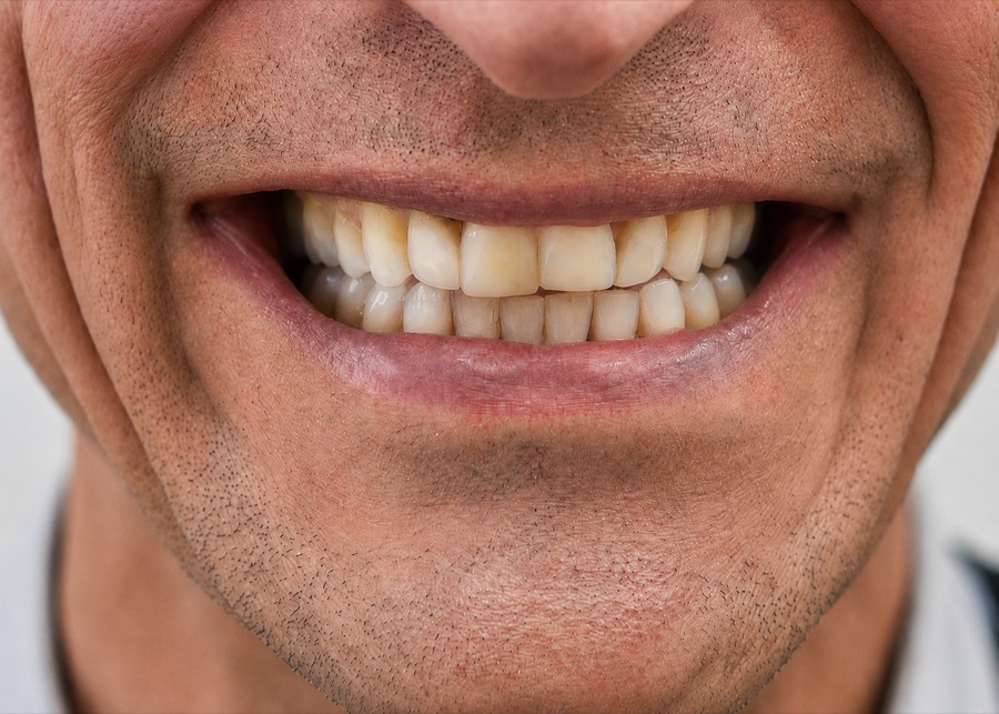 Sourire de Philippe C. après son traitement d'orthodontie invisible chez Clear Smile